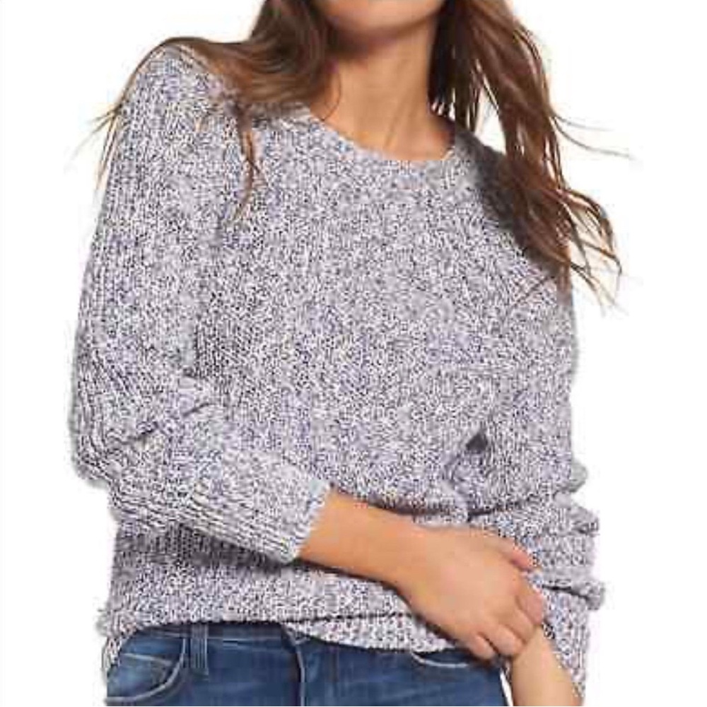 Free People Heathered Gray Crew Neck Sweater